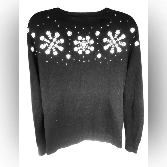 Eddie Bauer Vintage Collectibles Cardigan - Snowflakes Angora Rabbit Wool - M L - Picture 3 of 5